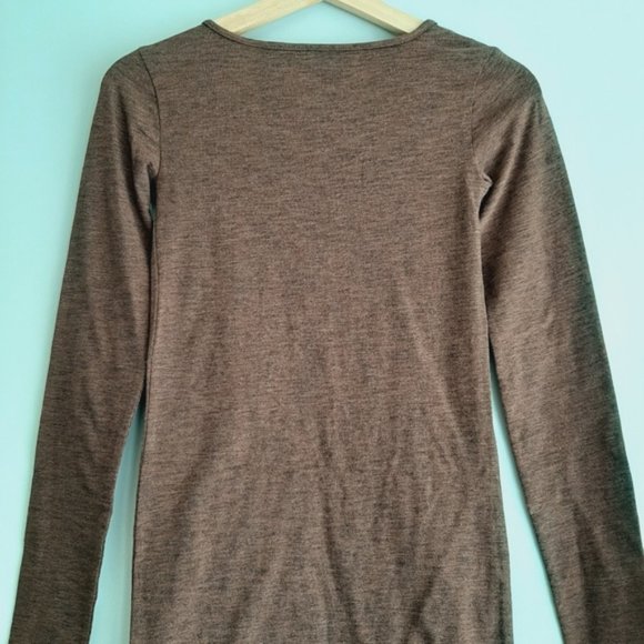 NOBO No Boundaries Cut-Out Comfy Long Sleeve Jersey Knit Mini Dress Brown Sz XS - Picture 9 of 13